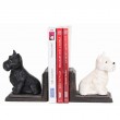 Serre-livres black & white assis en fonte - 12 cm