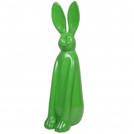 Statue en résine lapin vert - 85 cm