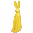Statue en résine lapin jaune - 85 cm