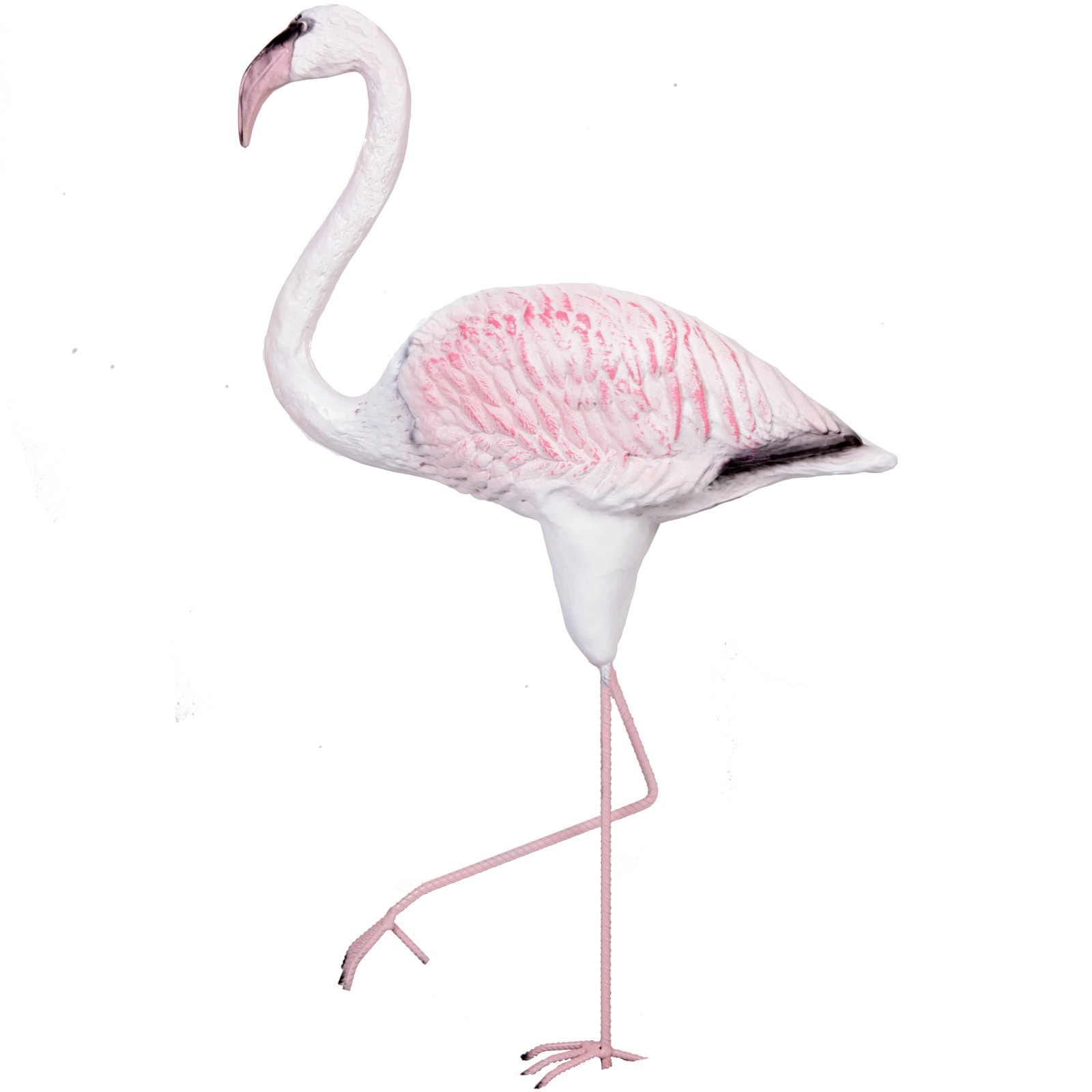 Grande Statue Flamant Rose En Résine BZHIB – 35 Cm – Fait Main, Coloré – Décoration Intérieure Design