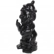 Statue en résine NAIN de jardin doigt d'honneur noir 31 cm