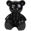 Statue Ours assis noir en résine - 35 cm