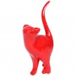 Statue en résine CHAT origami rouge Marcellin - 46 cm