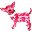 Tirelire en céramique chien chihuahua avec collier - Mania - 21 cm