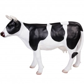 Vache noire et blanche 140 cm