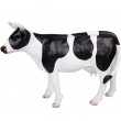 Statue vache résine noire et blanche XXL140 cm - 1