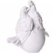 Statue couple de colombes blanche en résine - 40 cm