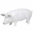 Statue cochon en résine blanc 97 cm