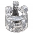 Photophore bougeoir en terre cuite statue le cercle des enfants patine grise -19 cm