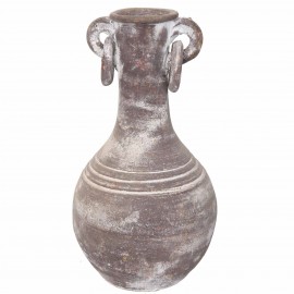 Cruche patine marron en terre cuite - 35 cm