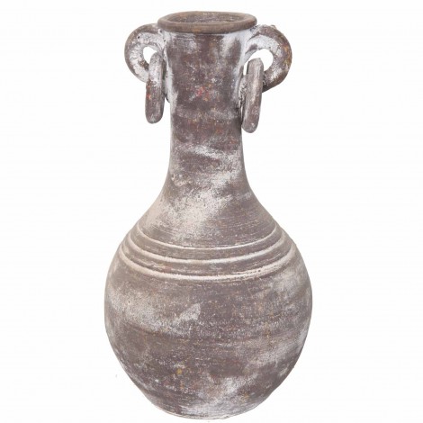 Cruche patine marron en terre cuite - 35 cm