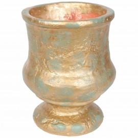Petit vase en terre cuite patine bronze - 25 cm