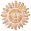 Soleil statue mural en terre cuite beige clair - 30 cm
