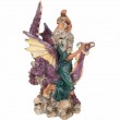 Statue en résine de Merlin chevauchant le dragon - 23 cm