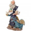 Statue en résine de Merlin et le dragon bleu - 30 cm