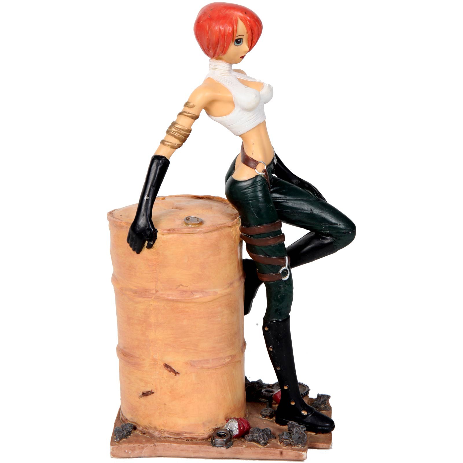 STATUE pin-up manga femme au tonneau en résine - 23 - cm | Prince D...
