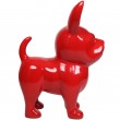 Statue CHIHUAHUA rouge en résine - 90 cm