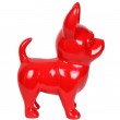 Statue CHIHUAHUA rouge en résine - 53 cm