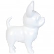 Statue CHIHUAHUA blanc en résine - 53 cm