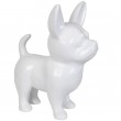 Statue CHIHUAHUA blanc en résine - 53 cm