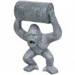 Statue en résine Donkey Kong gorille singe tonneau façon granit -Doris- 70 cm