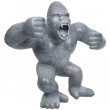 Statue en résine Donkey Kong gorille singe debout façon granit Arthur - 120 cm