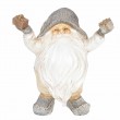 Père noël cadeaux dans les mains statue en résine 14 cm