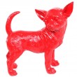 Statue en résine CHIEN chihuahua rouge - 30 cm
