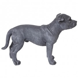 Statue CHIEN pitbull gris - 50 cm