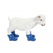 Statue en résine d'un agneau mouton en bottes bleu 40 cm