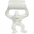 Statue gorille résine singe tonneau blanc en origami 67 cm