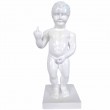 Statue Manneken-Pis doigt d'honneur en résine blanche le célèbre Belge 35 cm