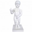 Statue en résine blanche le célèbre Manneken-Pis doigt d'honneur 35 cm