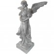 Statue ange aillé en résine patine béton 115 cm