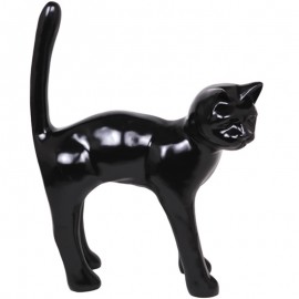 Statue en résine chat noir - 105 cm