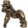 Statue en résine singe gorille en origami doré antique - 25 cm
