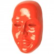 Statue visage de femme murale orange - 41 cm