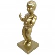 Statue en résine Manneken-Pis doré doigt d'honneur 35 cm