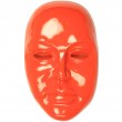 Statue 3D visage de femme murale orange - 41 cm