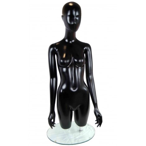 Statue buste de mannequin laqué noir réglable 167 cm maxi