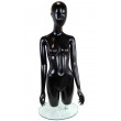 Statue buste de mannequin en résine laqué noir réglable 167 cm maxi