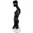 Statue buste de mannequin laqué noir réglable 167 cm maxi