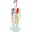 Statue buste de mannequin laqué fond blanc multicolore réglable 167 cm maxi