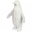 Statue origami en résine pingouin blanc 60 cm