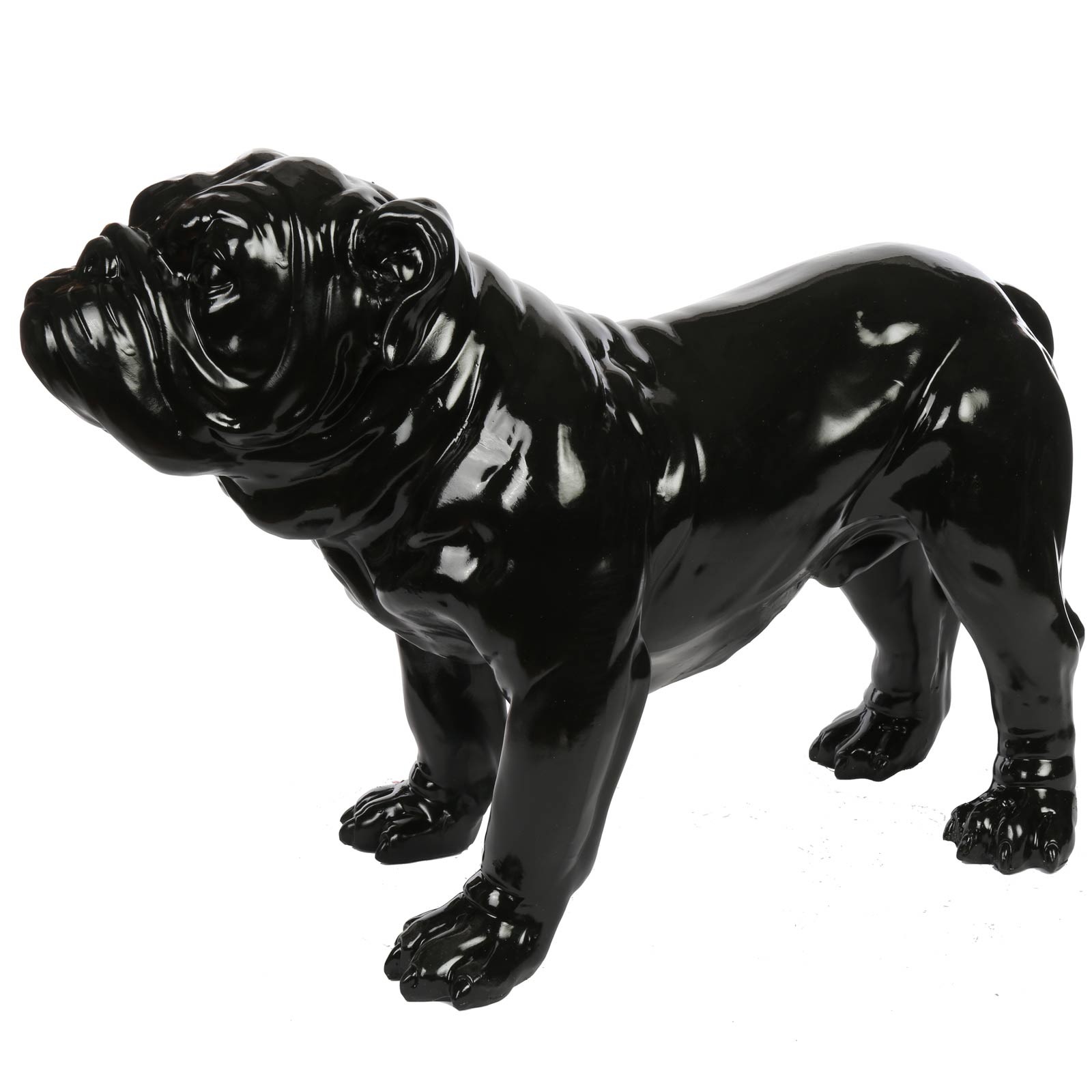 Les Colis Noirs LCN Figurine Mobile Solaire Bulldog Anglais 432 Chien Décoration Maison Voiture Bureau 