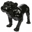 Statue en résine noire chien bouledogue anglais 75 cm