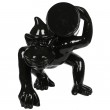 Statue en résine noir Donkey Kong gorille singe au tonneau 60 cm