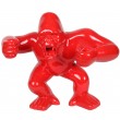 Statue gorille résine Donkey Kong singe debout rouge 57 cm