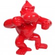 Statue en résine Donkey Kong gorille singe debout rouge - Dagobert - 83 cm