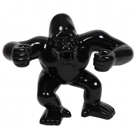 Statue en résine Donkey Kong gorille singe debout noir - Dick - 57 cm